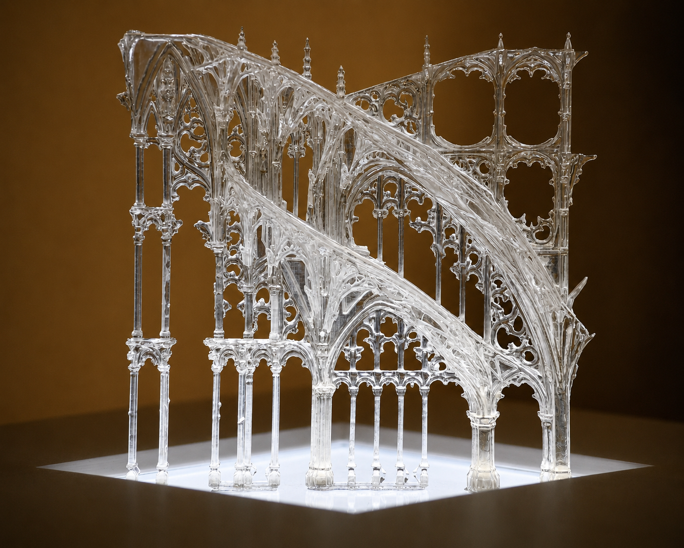 Illuminated Gothic Diffusion architectural model